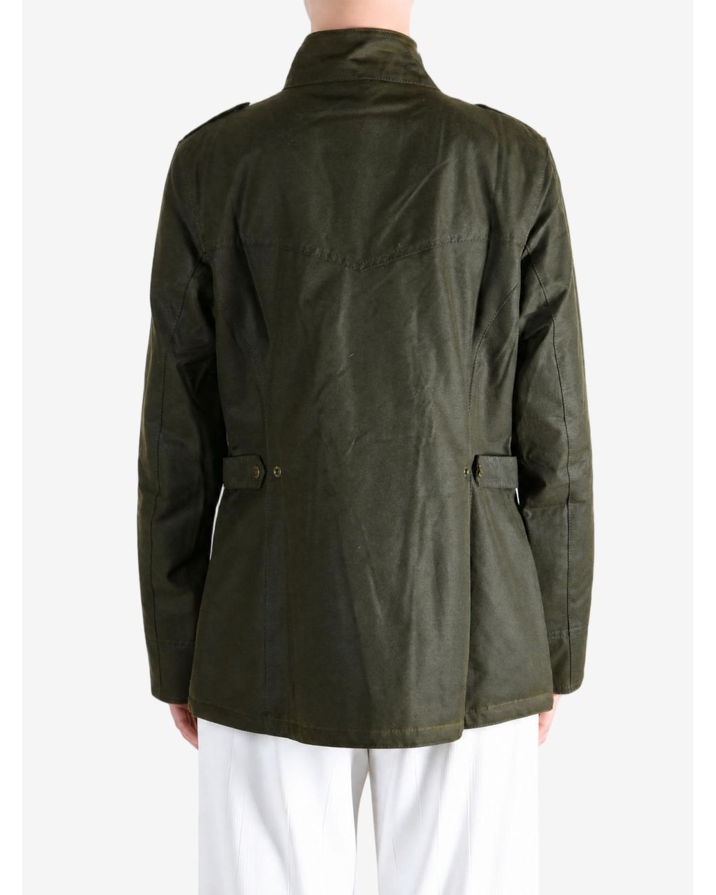 Barbour Green Winter Defence Waxed Jacket