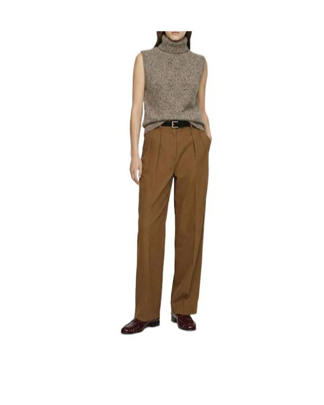 The Row Brown Cashmere Turtleneck