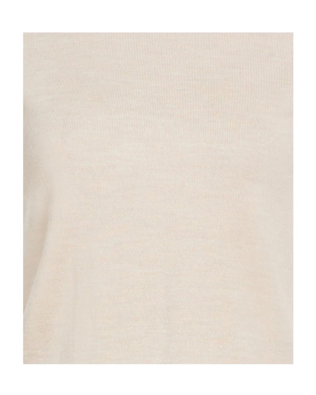 Sportmax White Solid Color Sleeveless Knit Top