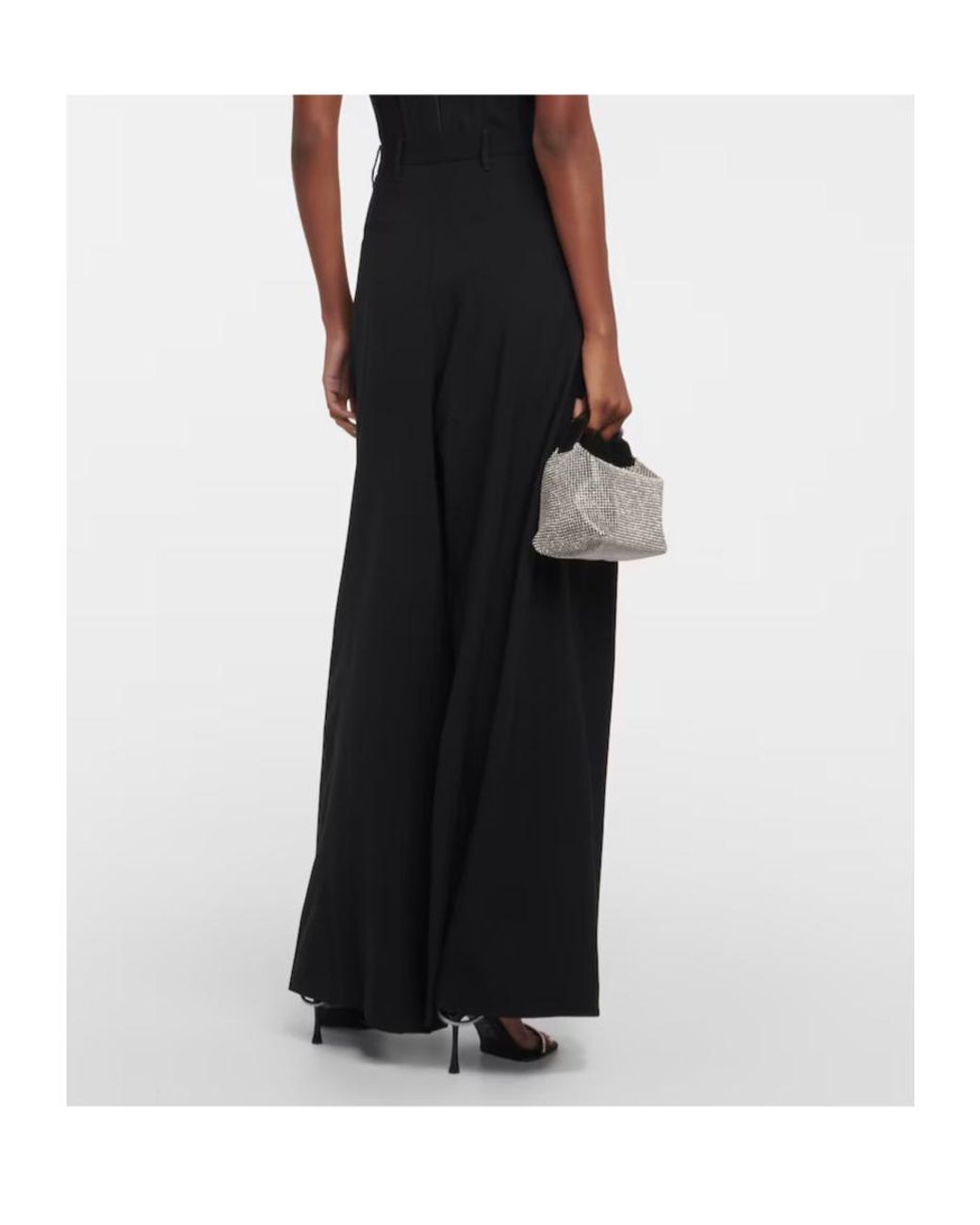 GIUSEPPE DI MORABITO Black Wide-Leg Casual Pants