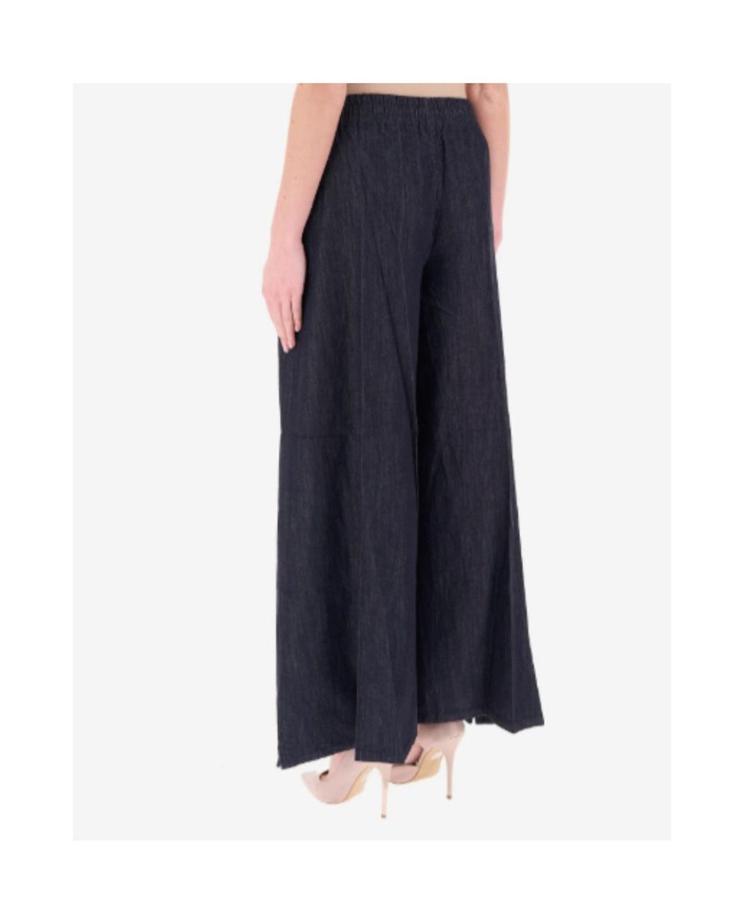 Dondup Blue Wide-Leg Casual Pants