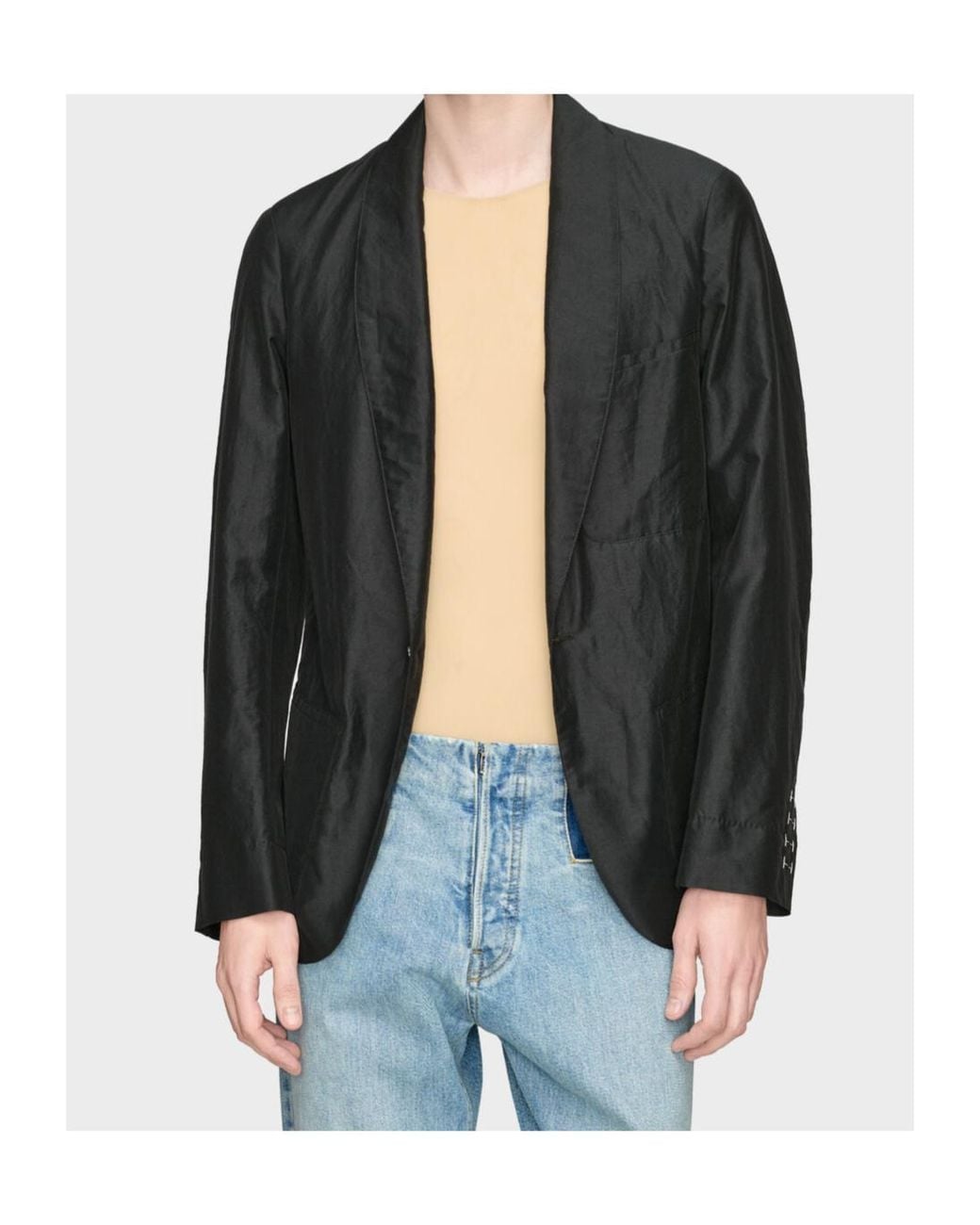 Maison Margiela Black Single Vent Two-Button Blazer for men