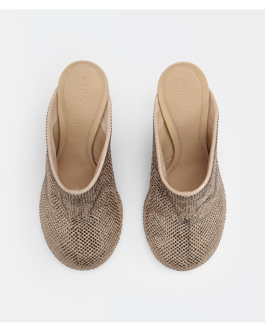 Bottega Veneta Brown Dot Sock Embellished Mules