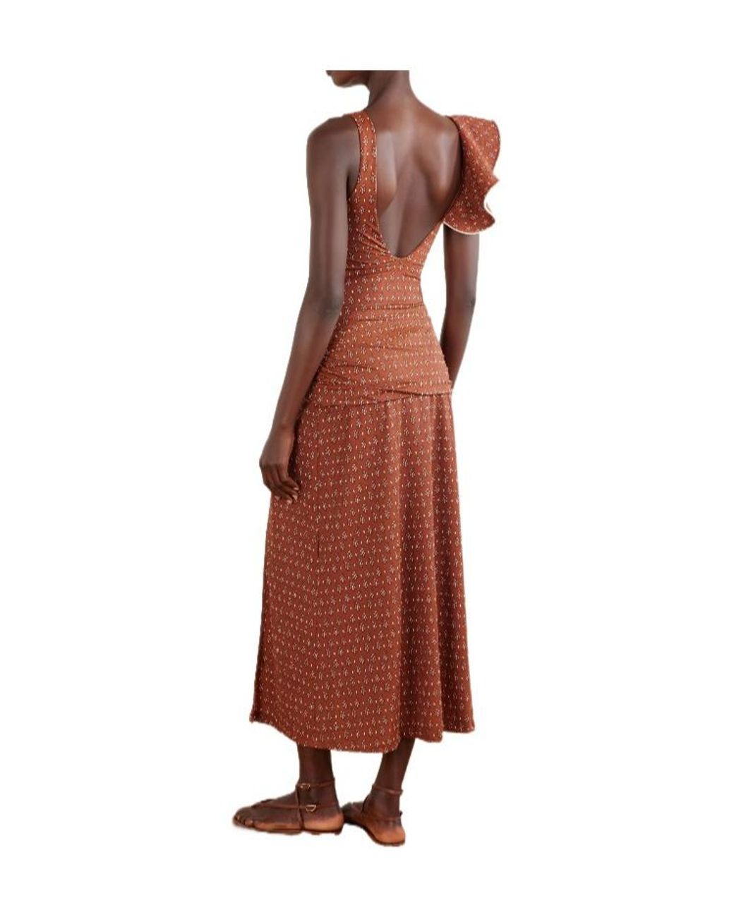 Johanna Ortiz Brown Under The Sun Paisley-Print Skirt