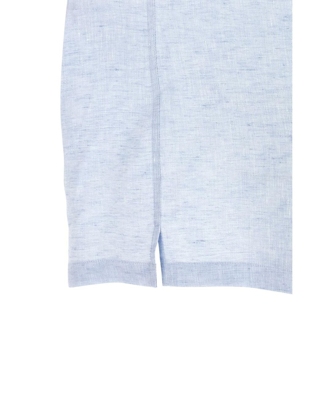 Brunello Cucinelli Blue Short-Sleeved Button-Up Shirt for men