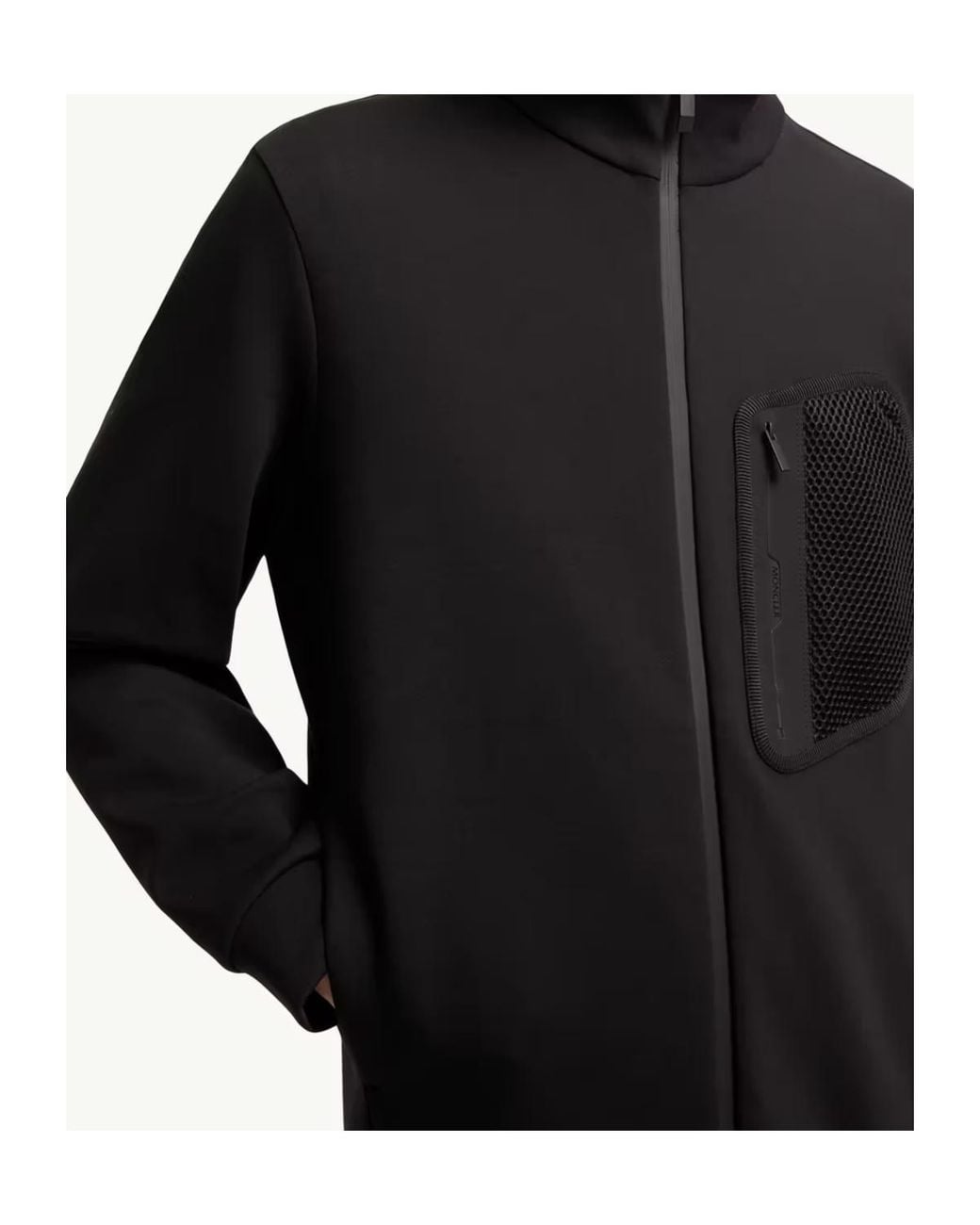 Moncler Blue Logo Detailed Zip-Up Sweatshirt for men