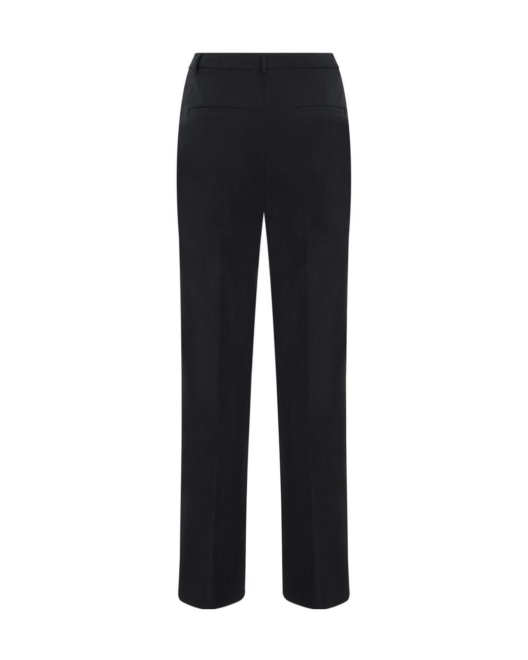 Peserico Black High Waist Straight-Leg Pants