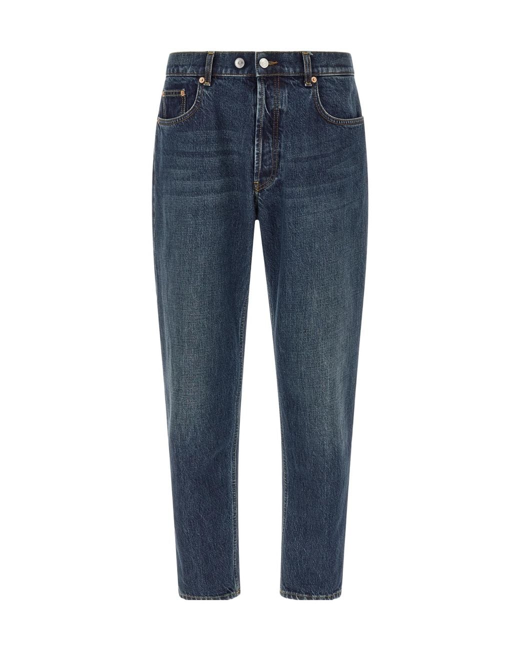 Department 5 Blue Musso Tapered Cropped Jeans for men