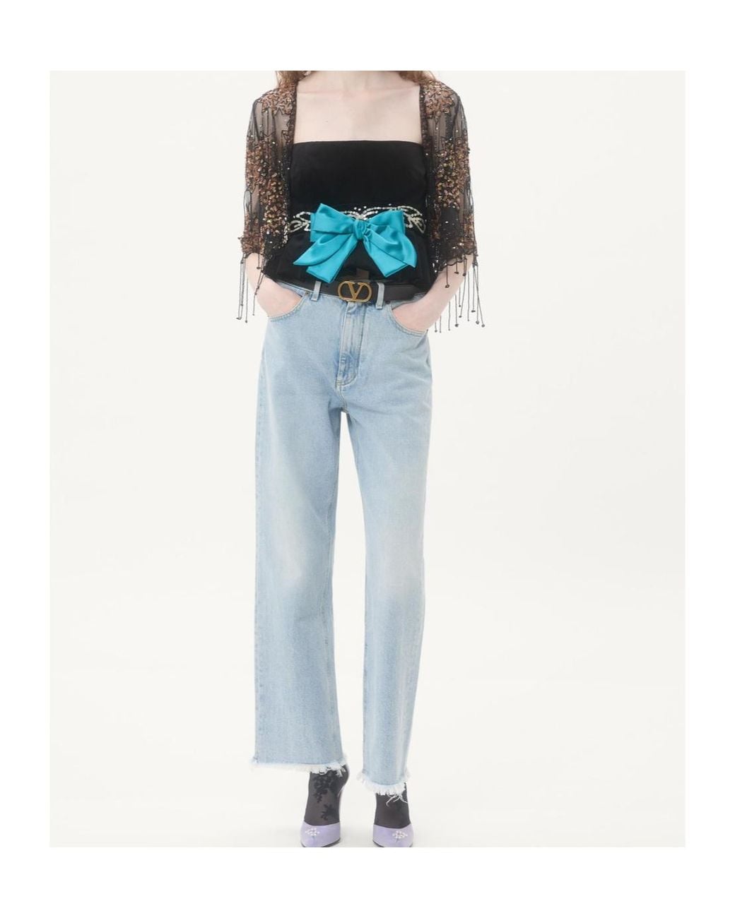 Valentino Blue Denim Trousers