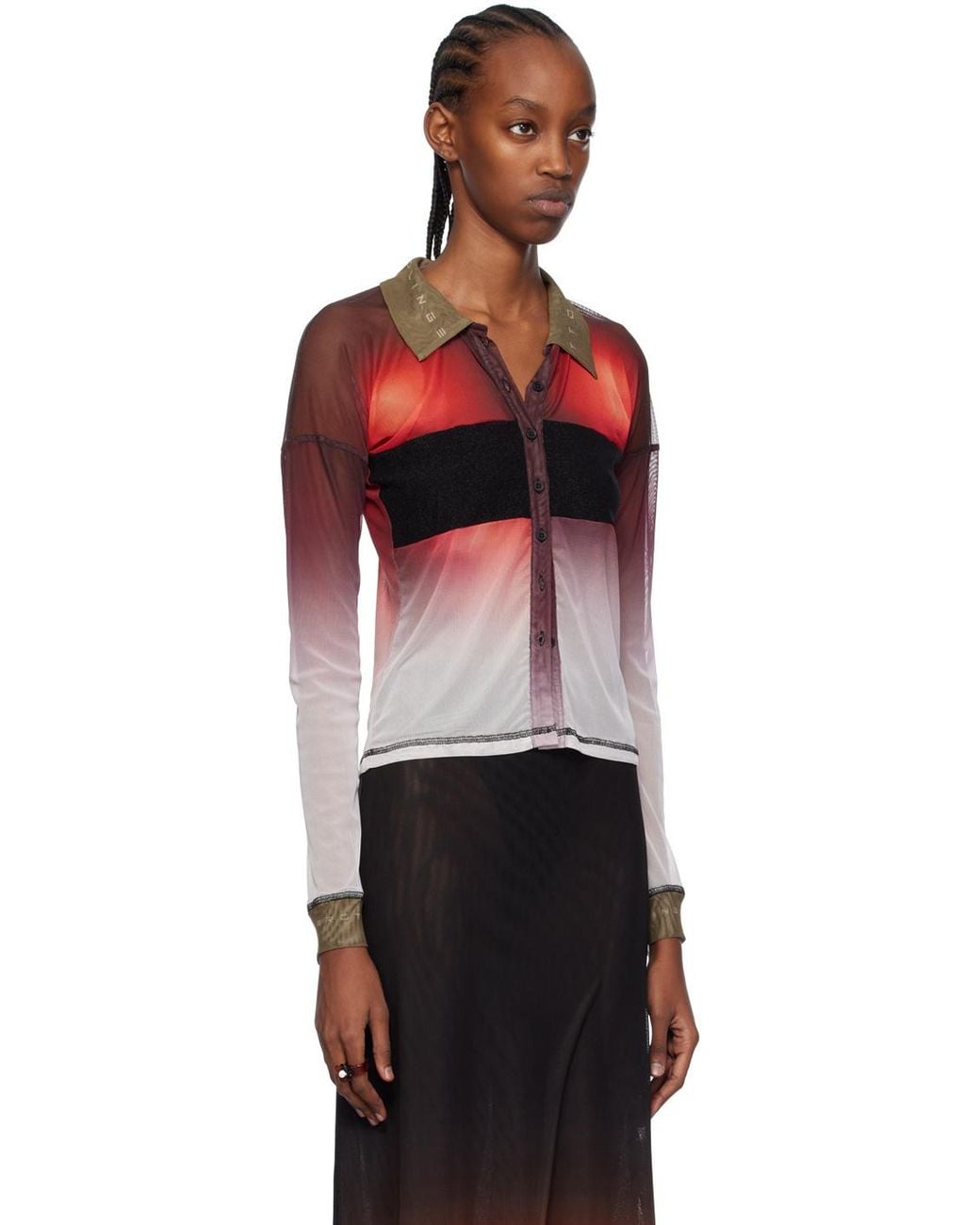 OTTOLINGER Red Translucent Shirt