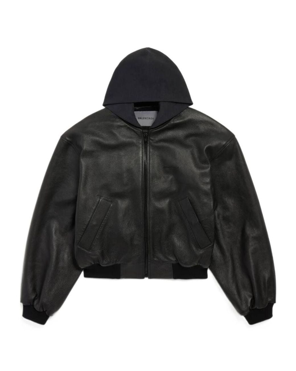 Balenciaga Black Patched Hooded Jacket for men