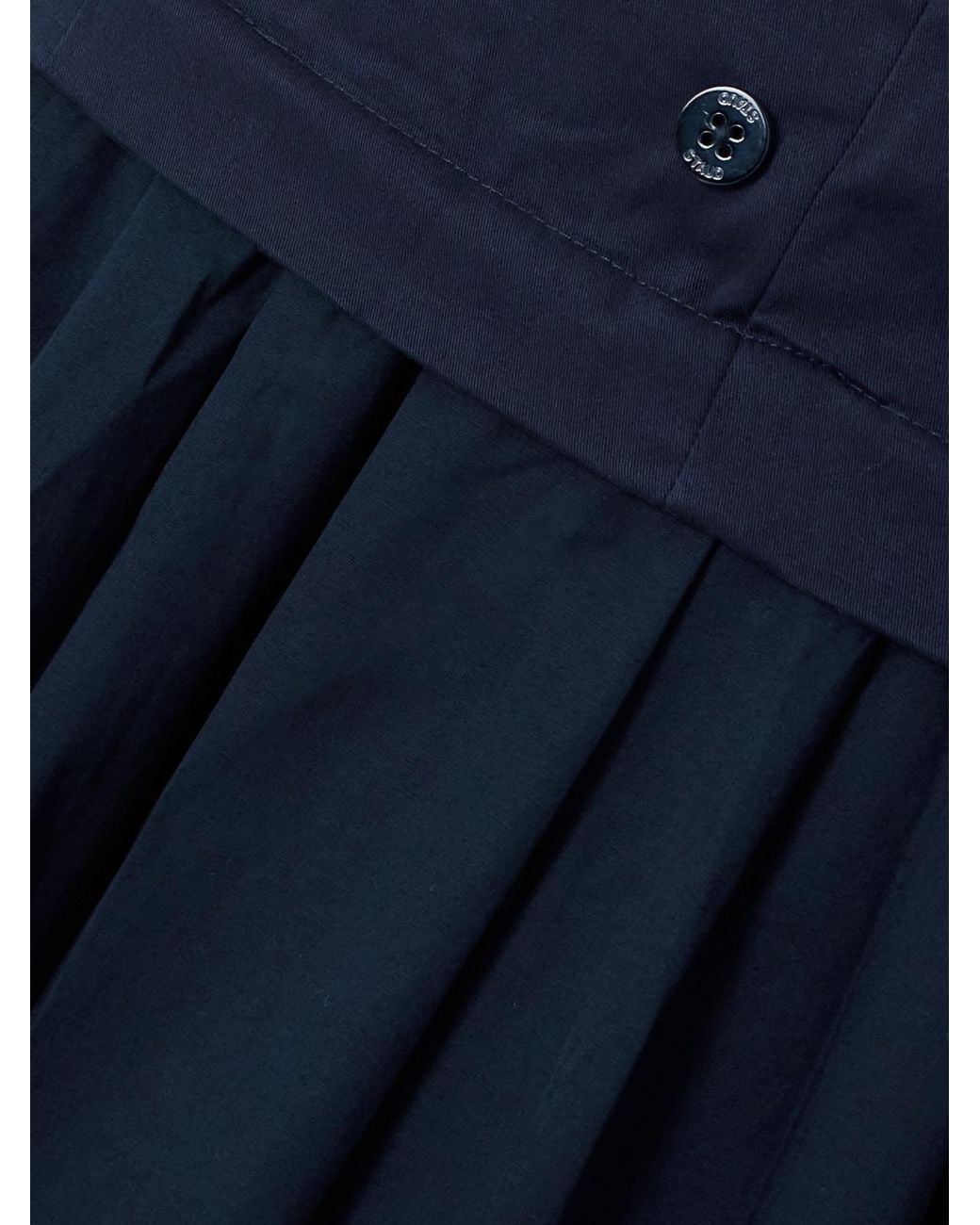Staud Blue Poplin Halterneck Maxi Dress