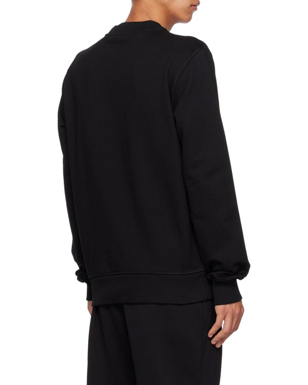 Dolce & Gabbana Black Logo Plaque Crewneck Sweatshirt for men