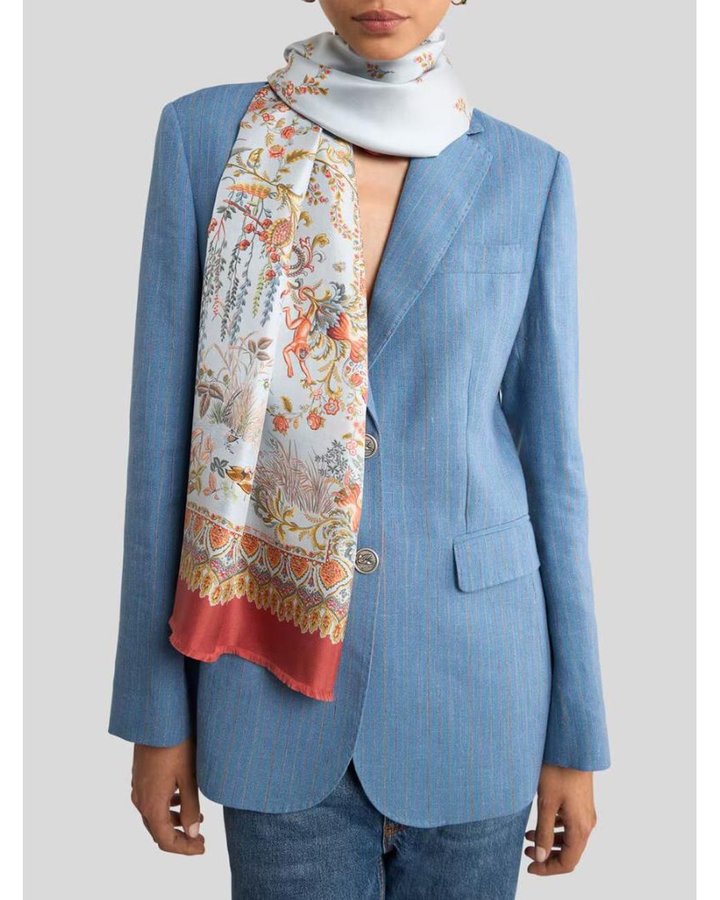 Etro Multicolor Pattern-Printed Scarf