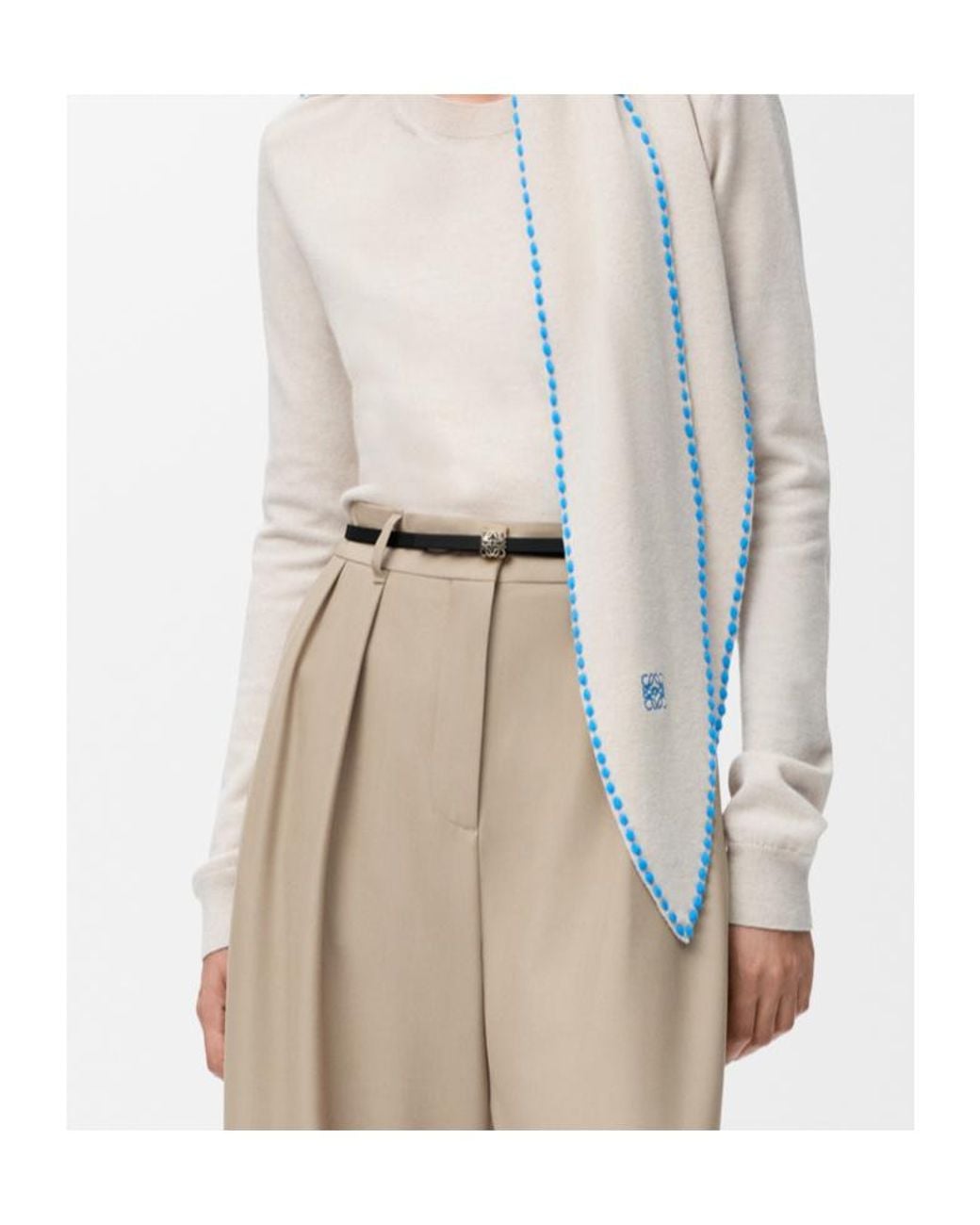 Loewe White Reversible Anagram Bombe Belt