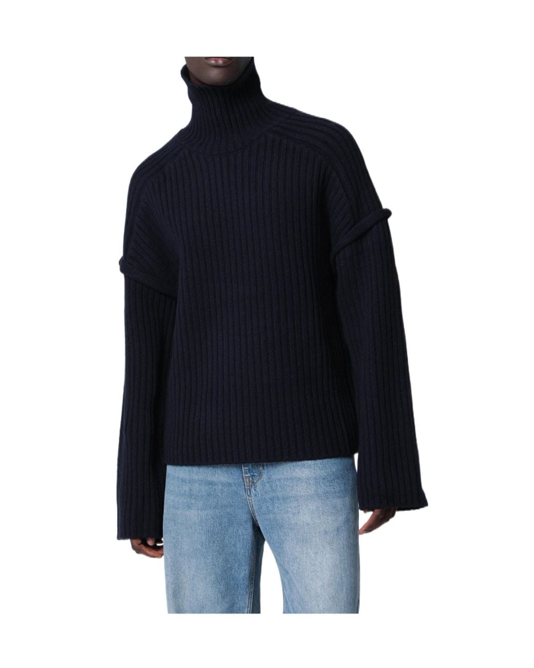 Séfr Blue Turtleneck Sweater for men