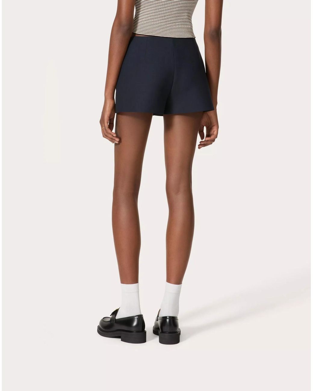 Valentino Blue Vlogo Plaque High-Rise Mini Skirts