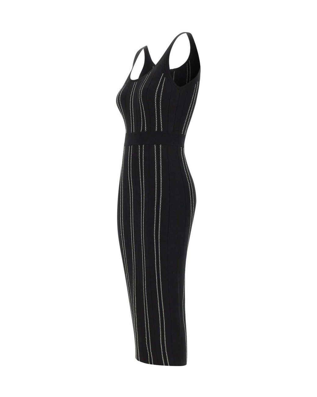 Elisabetta Franchi Black Origami-Style Knit Dress