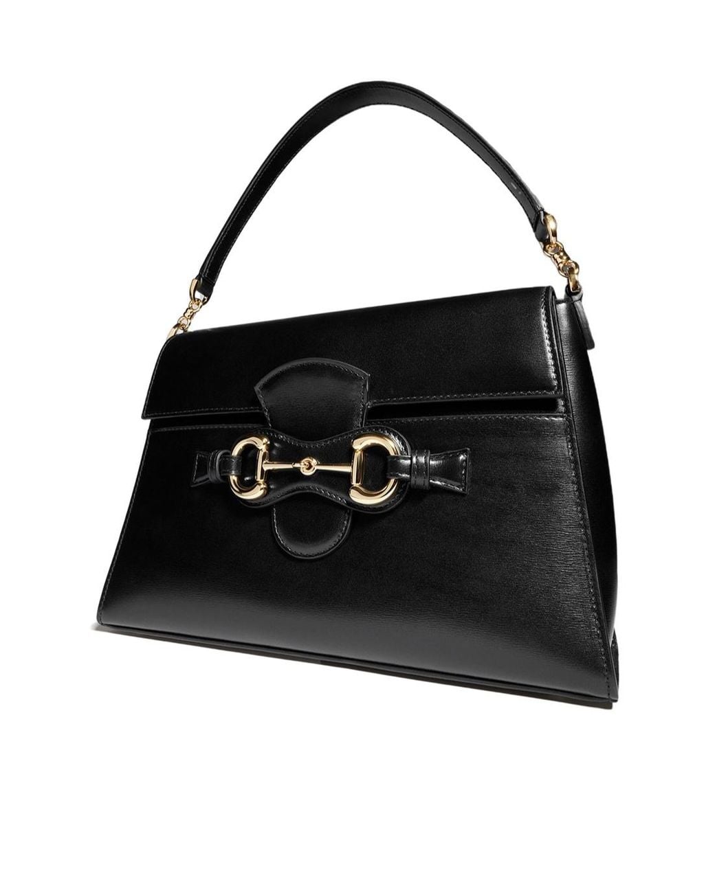 Gucci Black Horsebit Duomo Medium Top Handle Bag