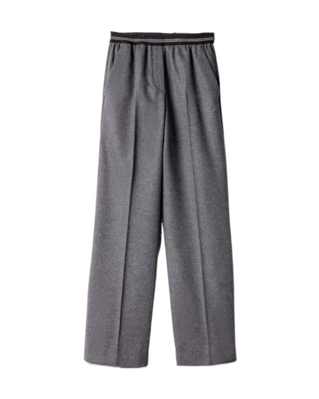 Miu Miu Gray Elasticated Waistband Trousers