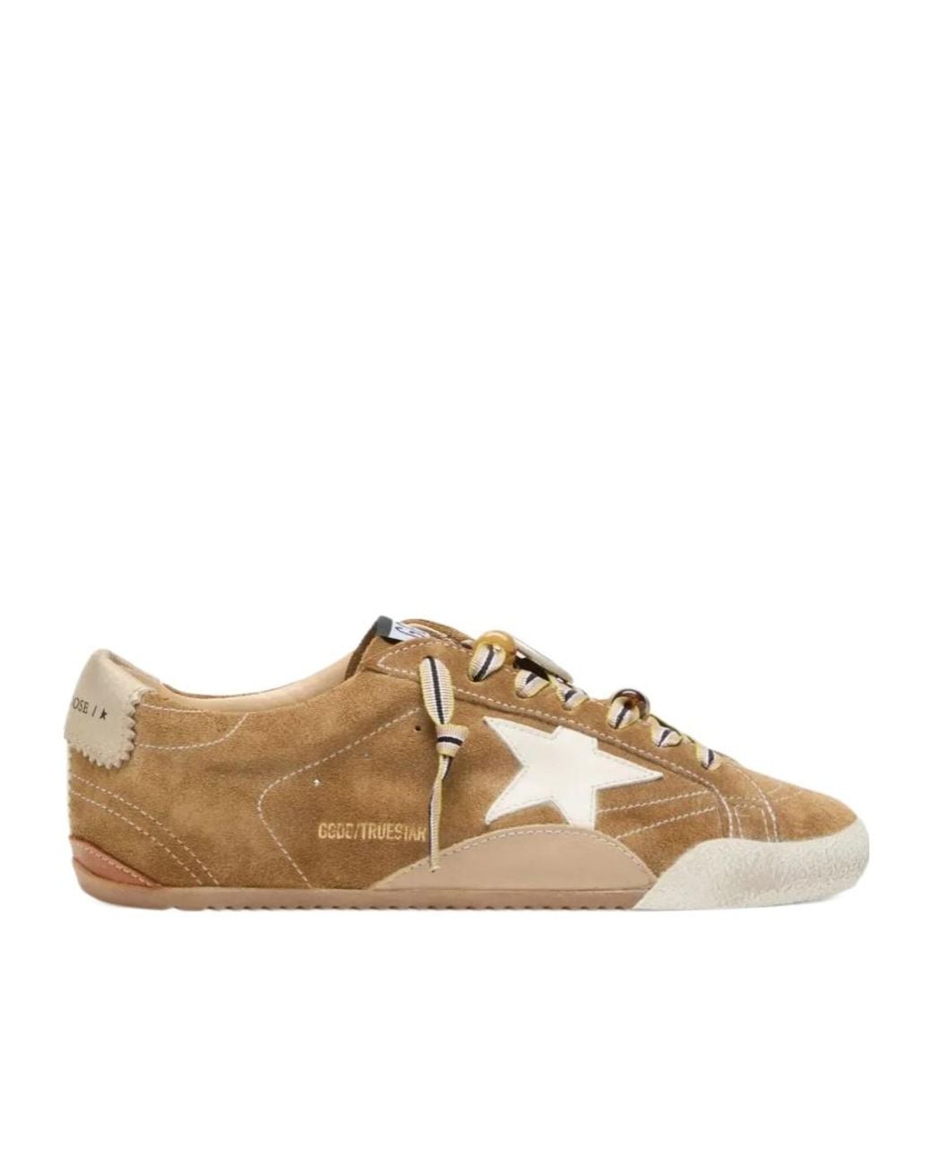 Golden Goose Deluxe Brand Brown True-Star Suede Leather Sneakers
