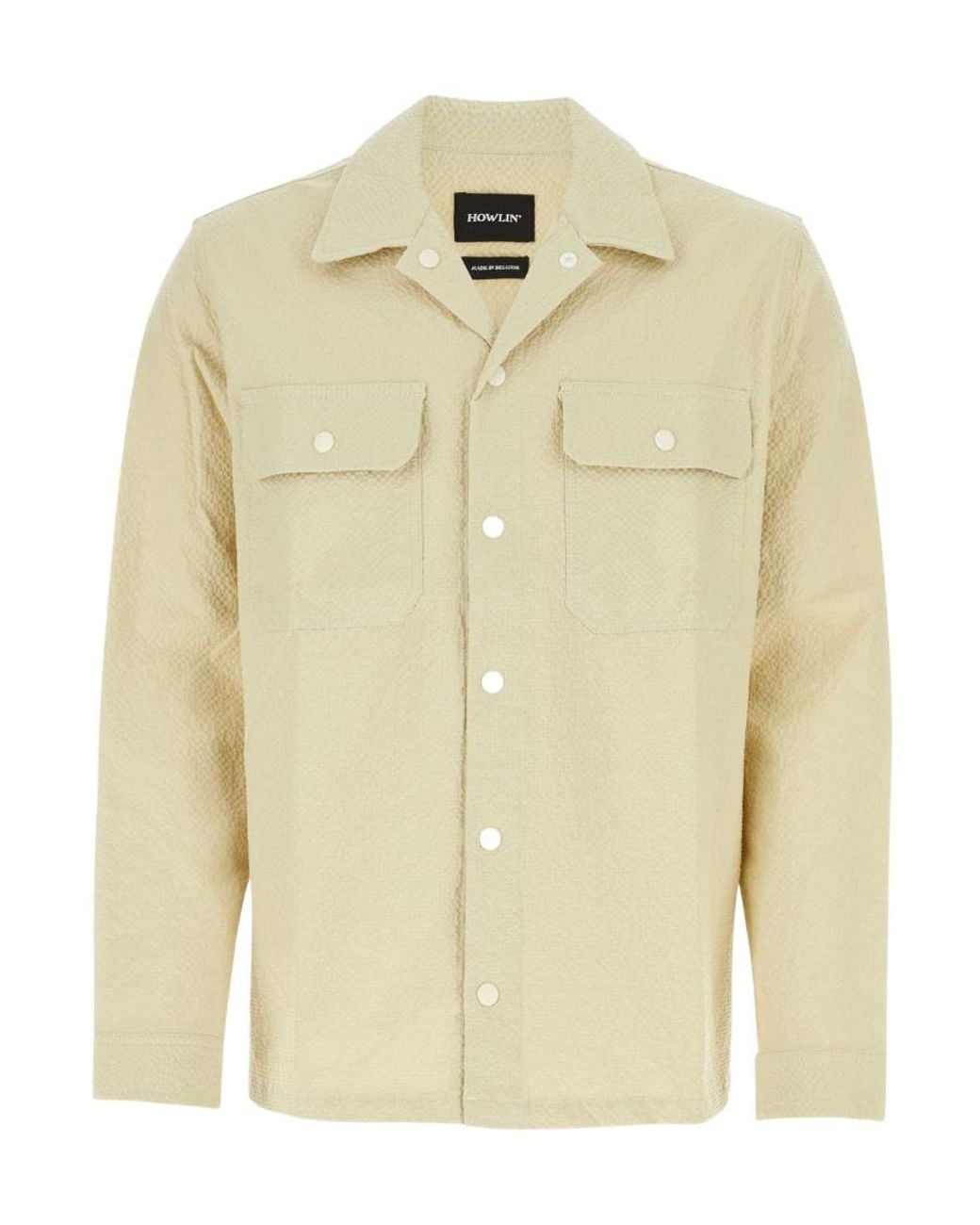 Howlin' By Morrison Natural Long-Sleeved Button-Up Shirt for men