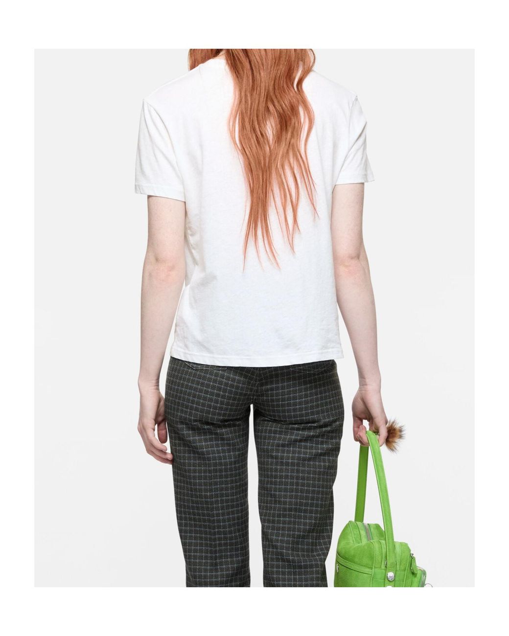 Acne White Graphic Jersey T-Shirt