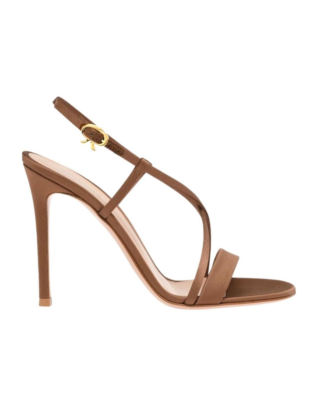 Gianvito Rossi Metallic Slingback Cross-Strap Sandals