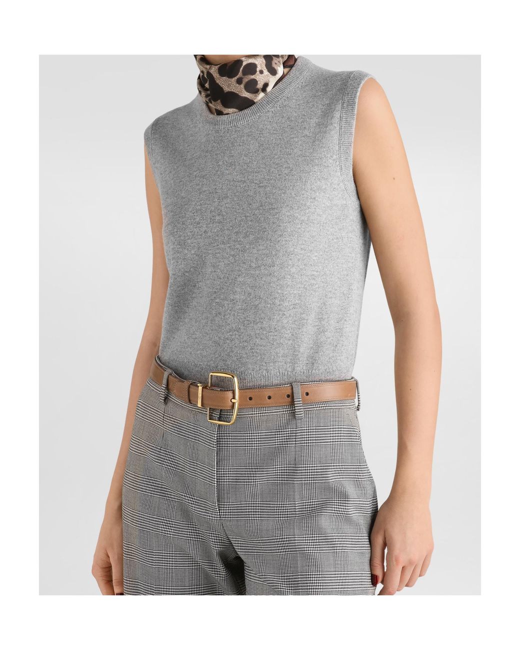 Dolce & Gabbana Gray Cashmere Top