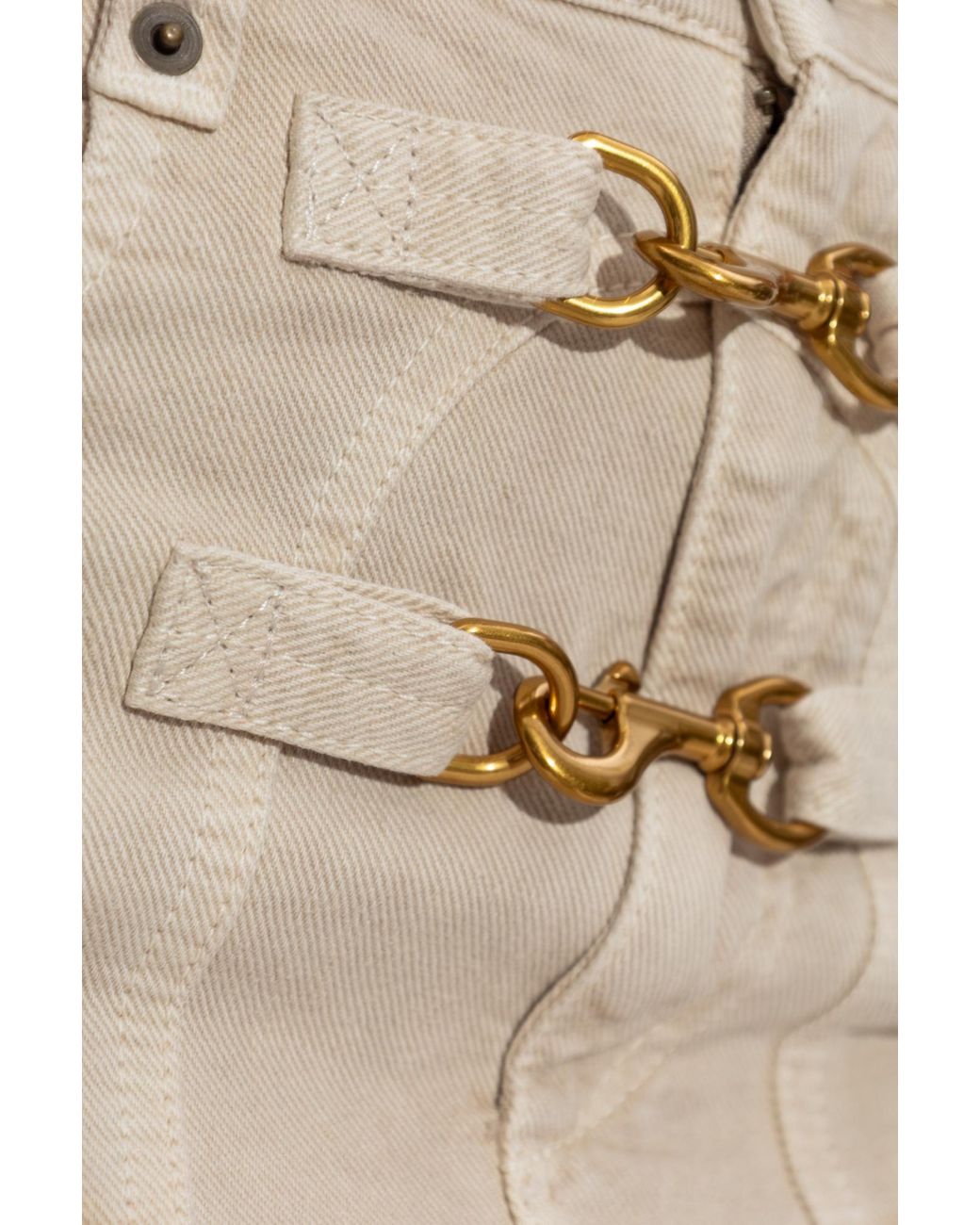 Isabel Marant Natural Paulina Mini Denim Skirt