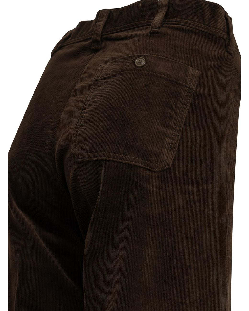 Polo Ralph Lauren Black Corduroy Wide-Leg Trousers