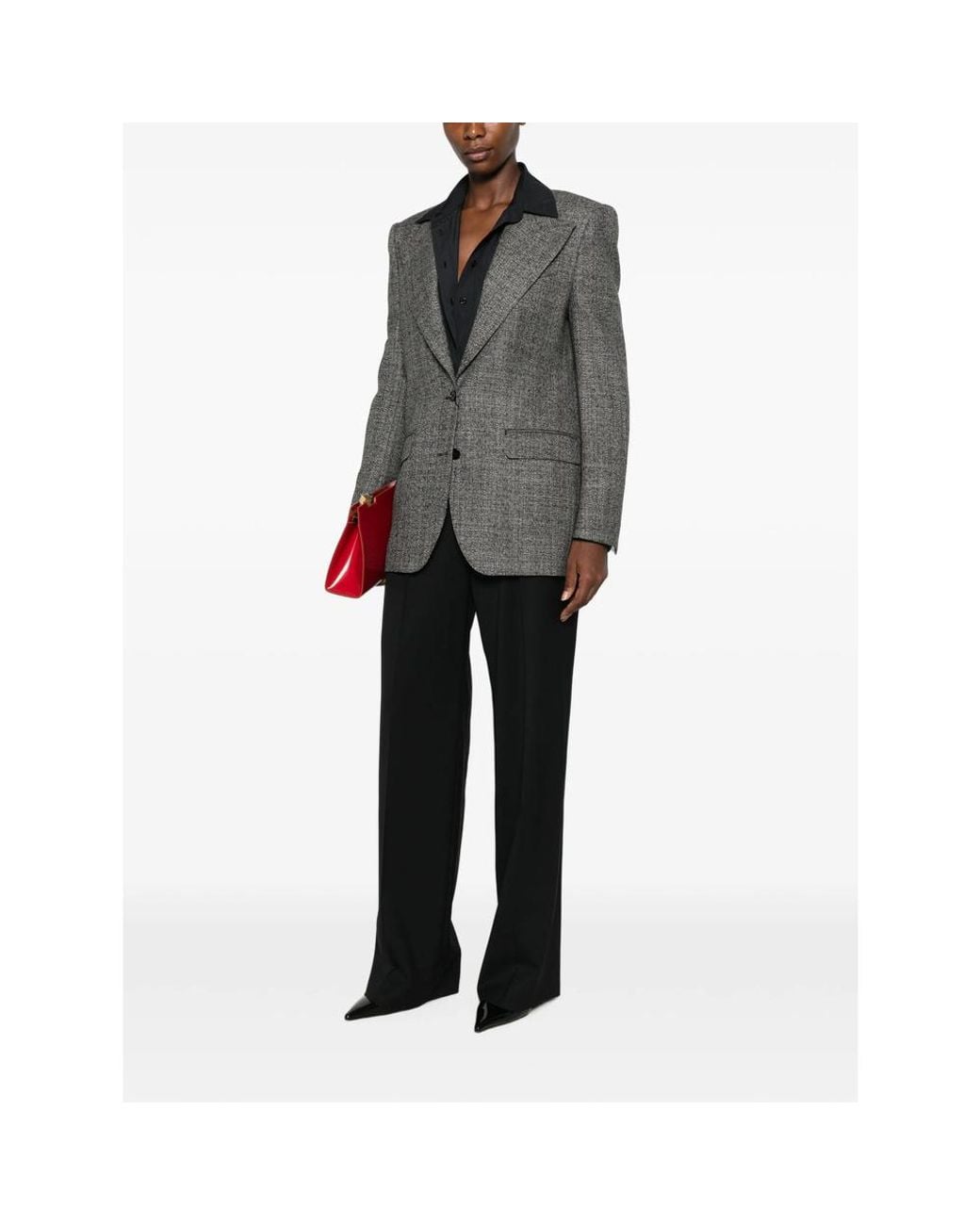 Dolce & Gabbana Black Pleated Wide-Leg Trousers