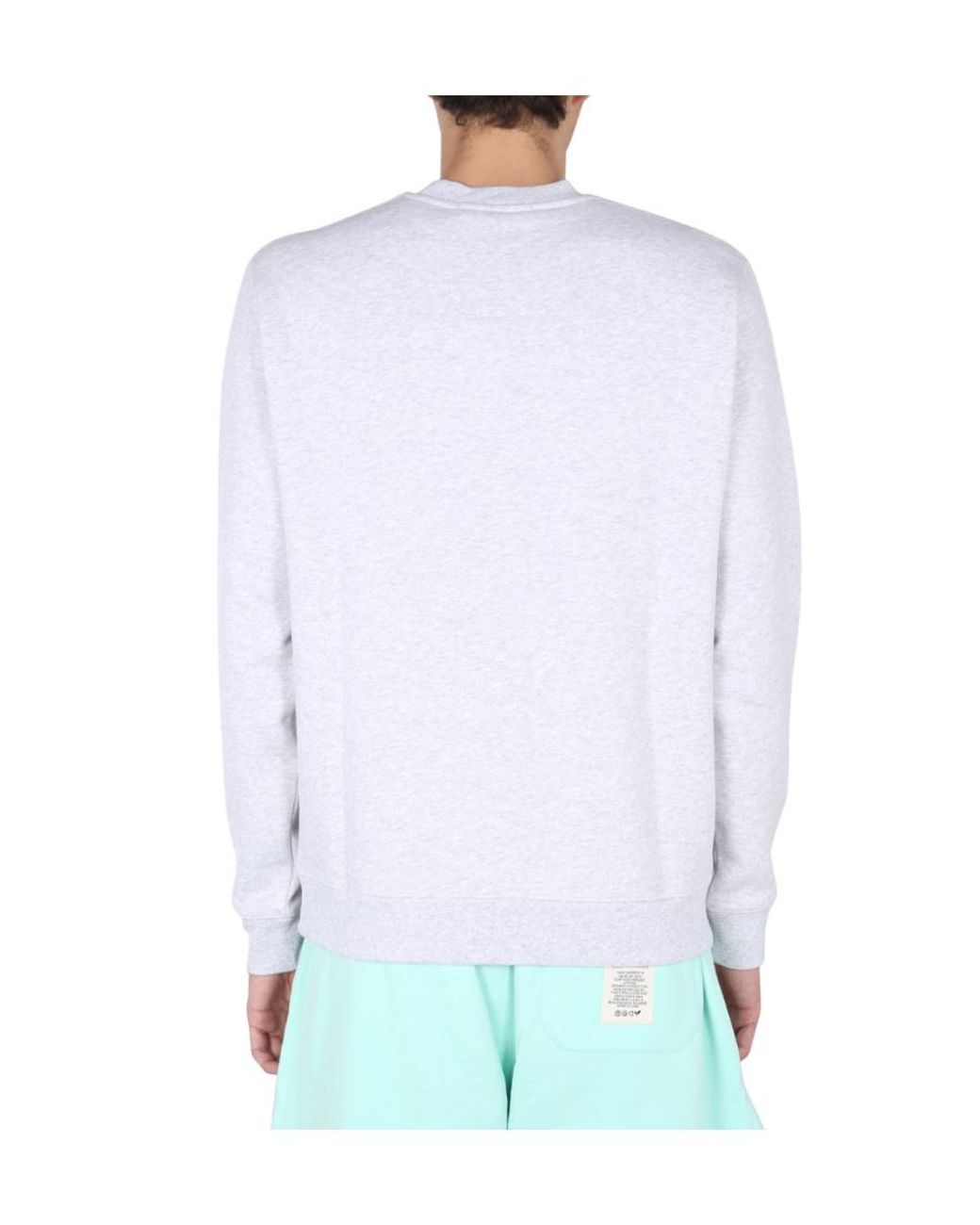 MSGM White Logo-Print Cotton Sweatshirt for men