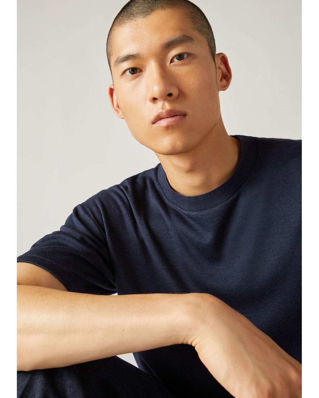 Loro Piana Blue Short-Sleeve T-Shirt for men