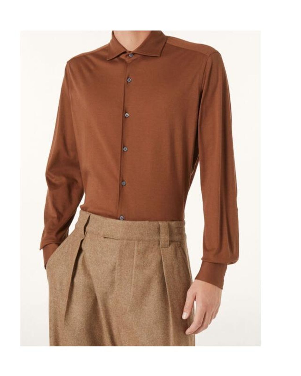 Loro Piana Brown Andrew Shirt for men