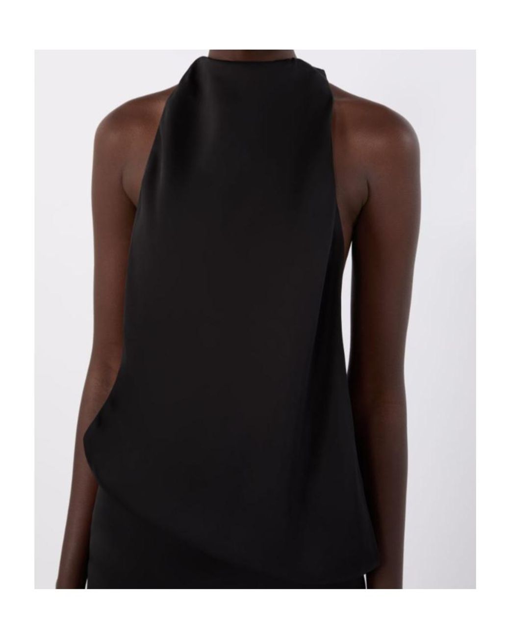 Sportmax Black Sleeveless Draped Maxi Dress