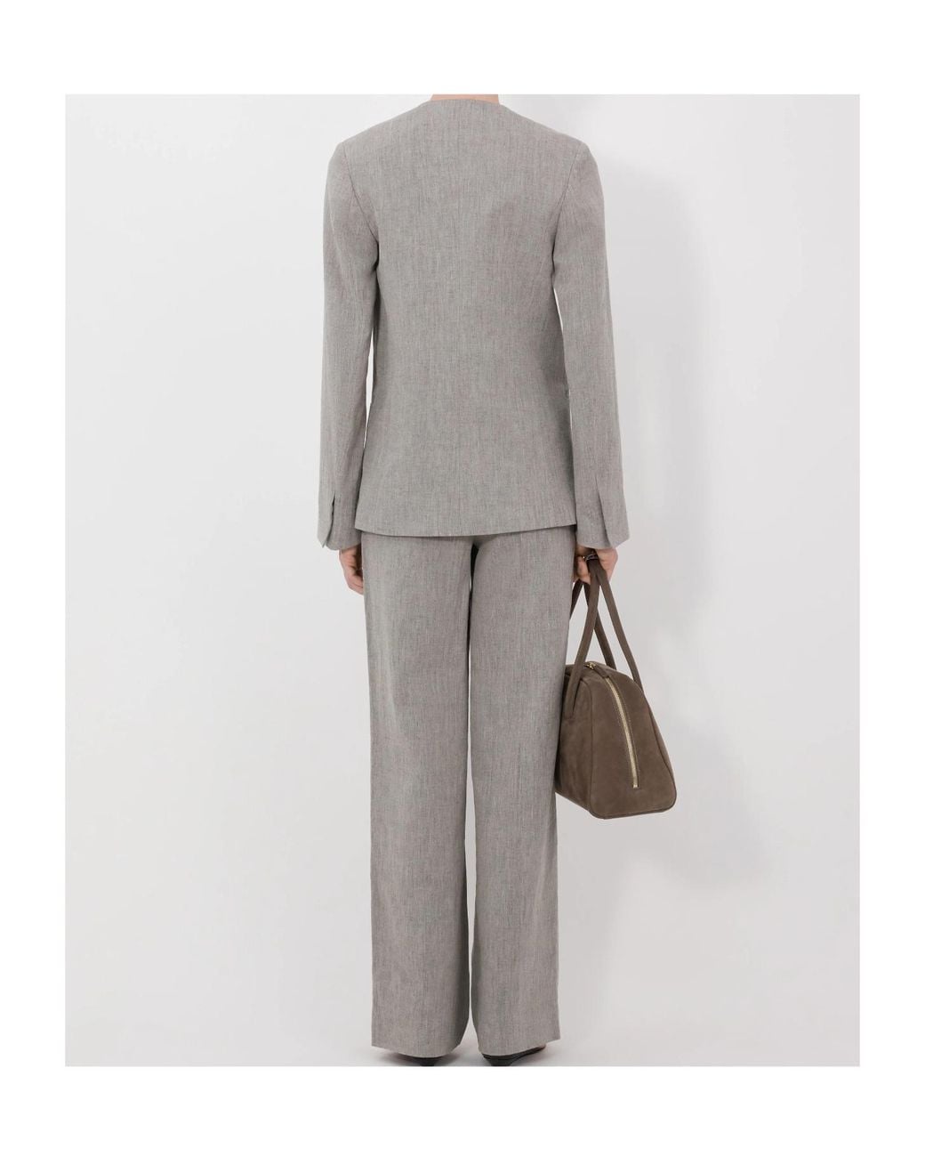 Loulou de Saison Gray Suna Asymmetric Tailored Jacket