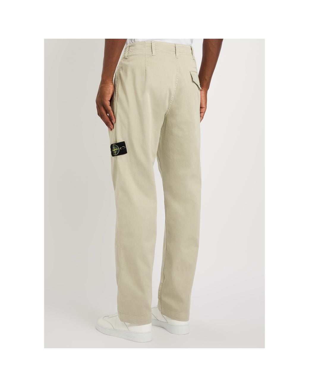 Stone Island Natural Straight-Leg Casual Trousers for men