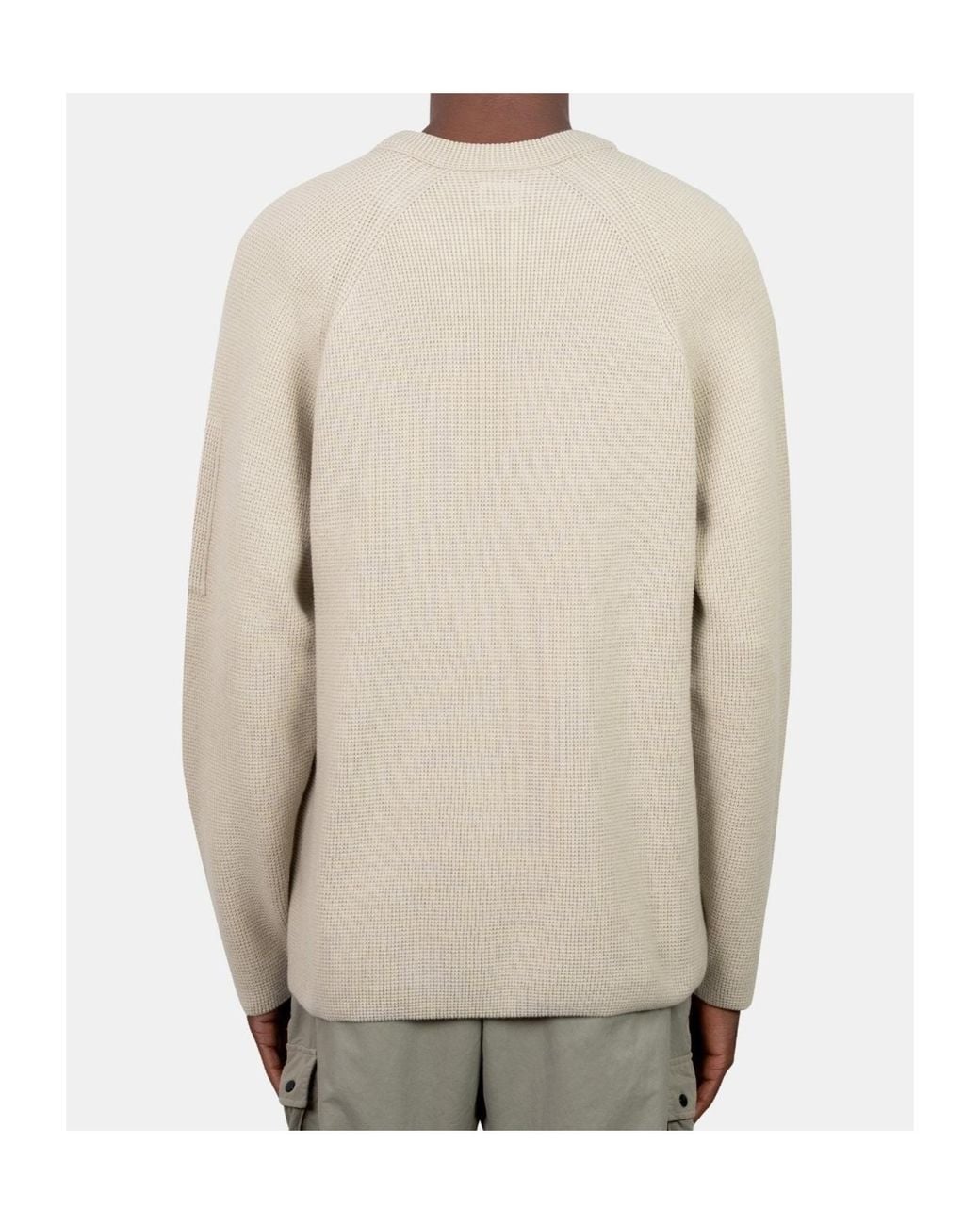 C P Company Natural Crew Neck Long-Sleeved Knitwear for men