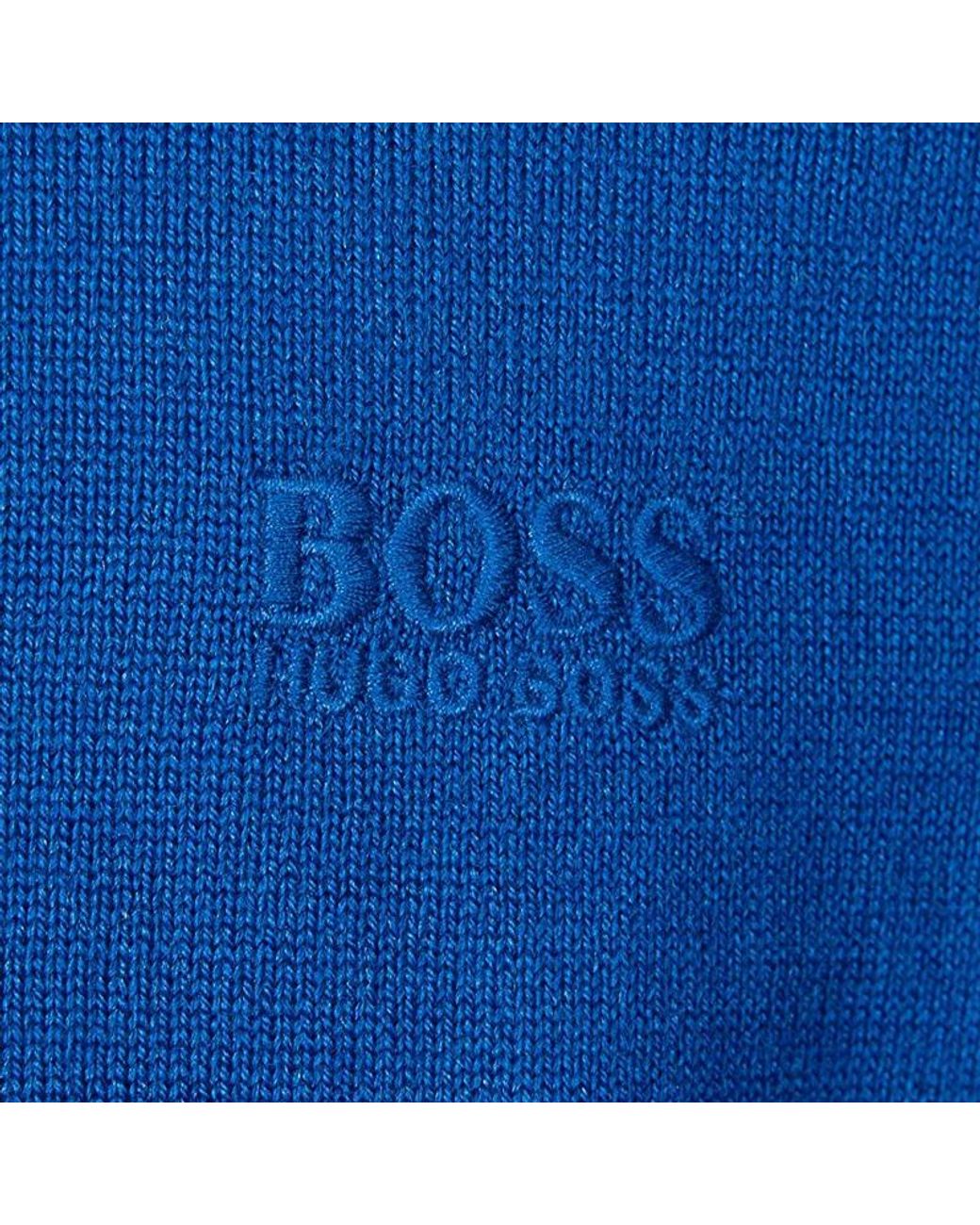 Boss Blue V-Collar T-Shirt for men