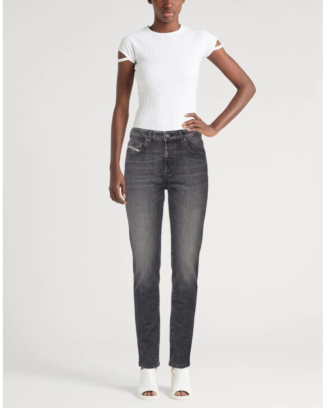 DIESEL Gray Denim Trousers