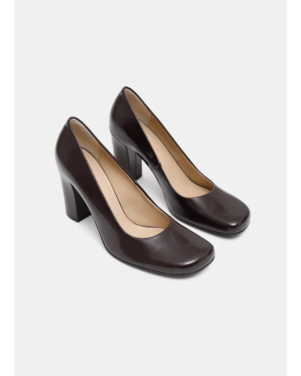 The Row Brown Penelope Block-Heel Pumps