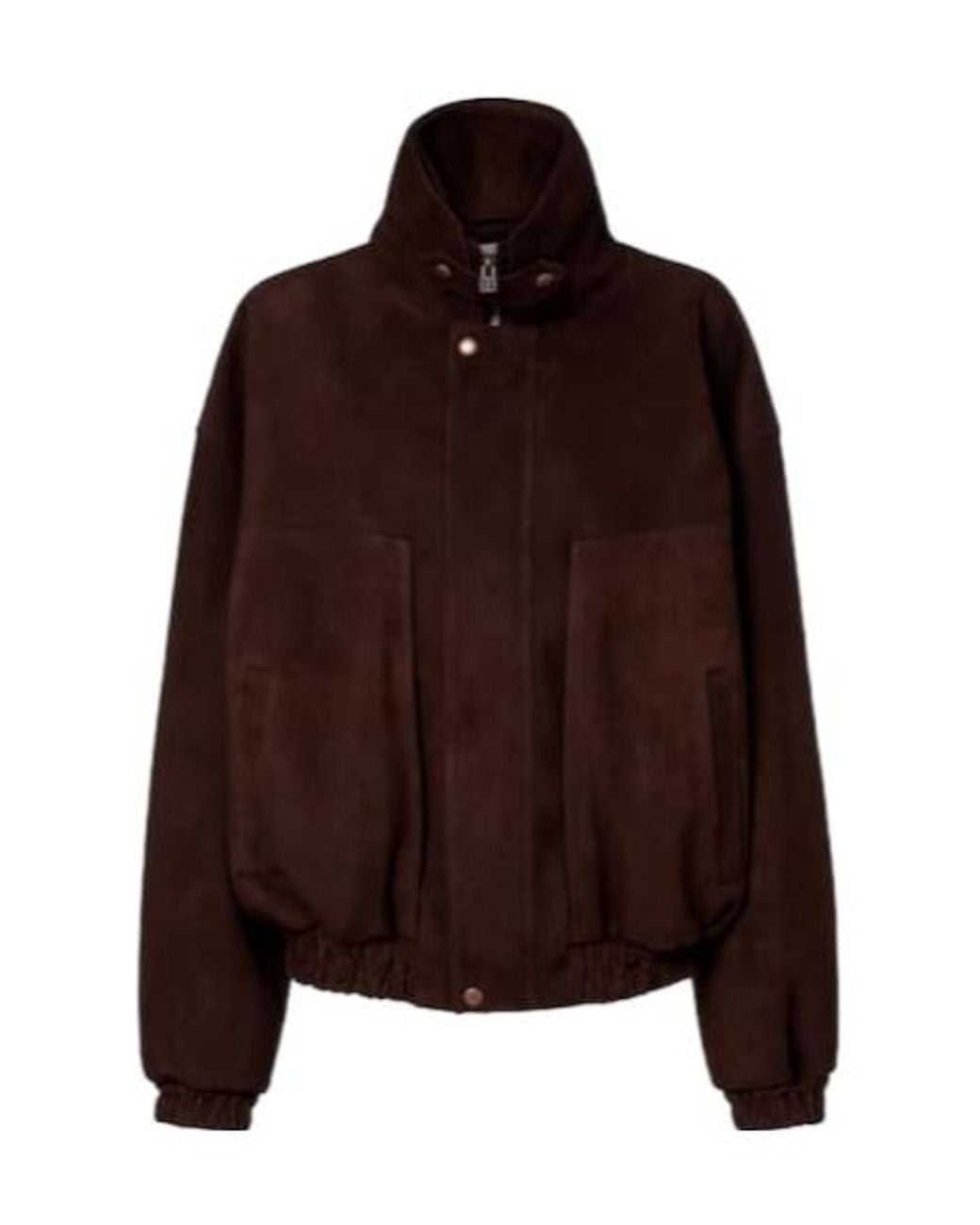 Magda Butrym Brown Long-Sleeved Leather Jacket