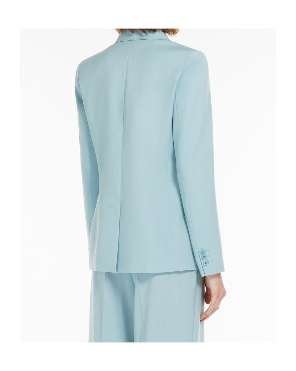 Weekend by Maxmara Blue Nervoso Double-Breasted Tailored Blazer