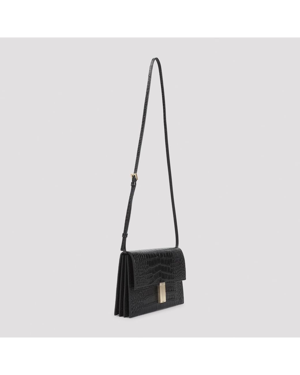Tom Ford White Mia Crocodile-Effect Leather Mini Bag