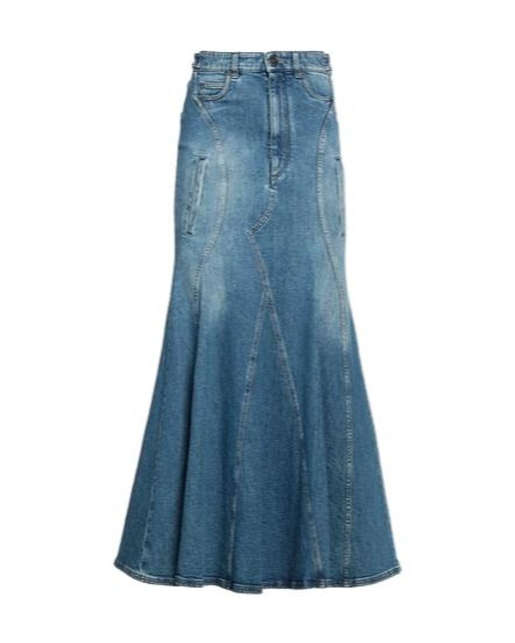 Burberry Blue Simple Denim Skirt