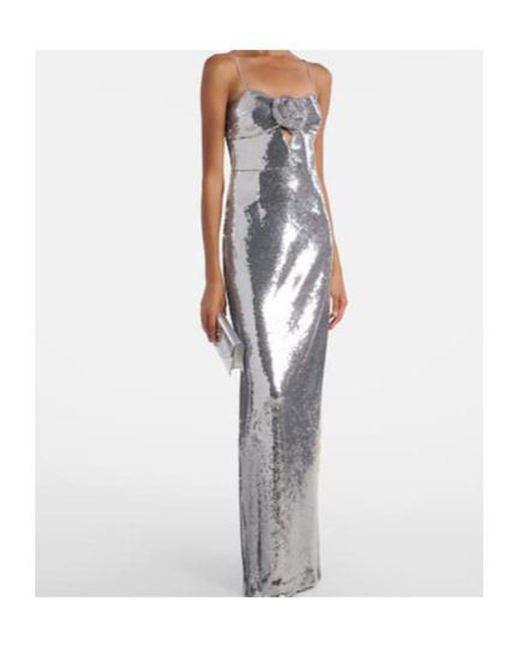 Rebecca Vallance White Sequined Gown