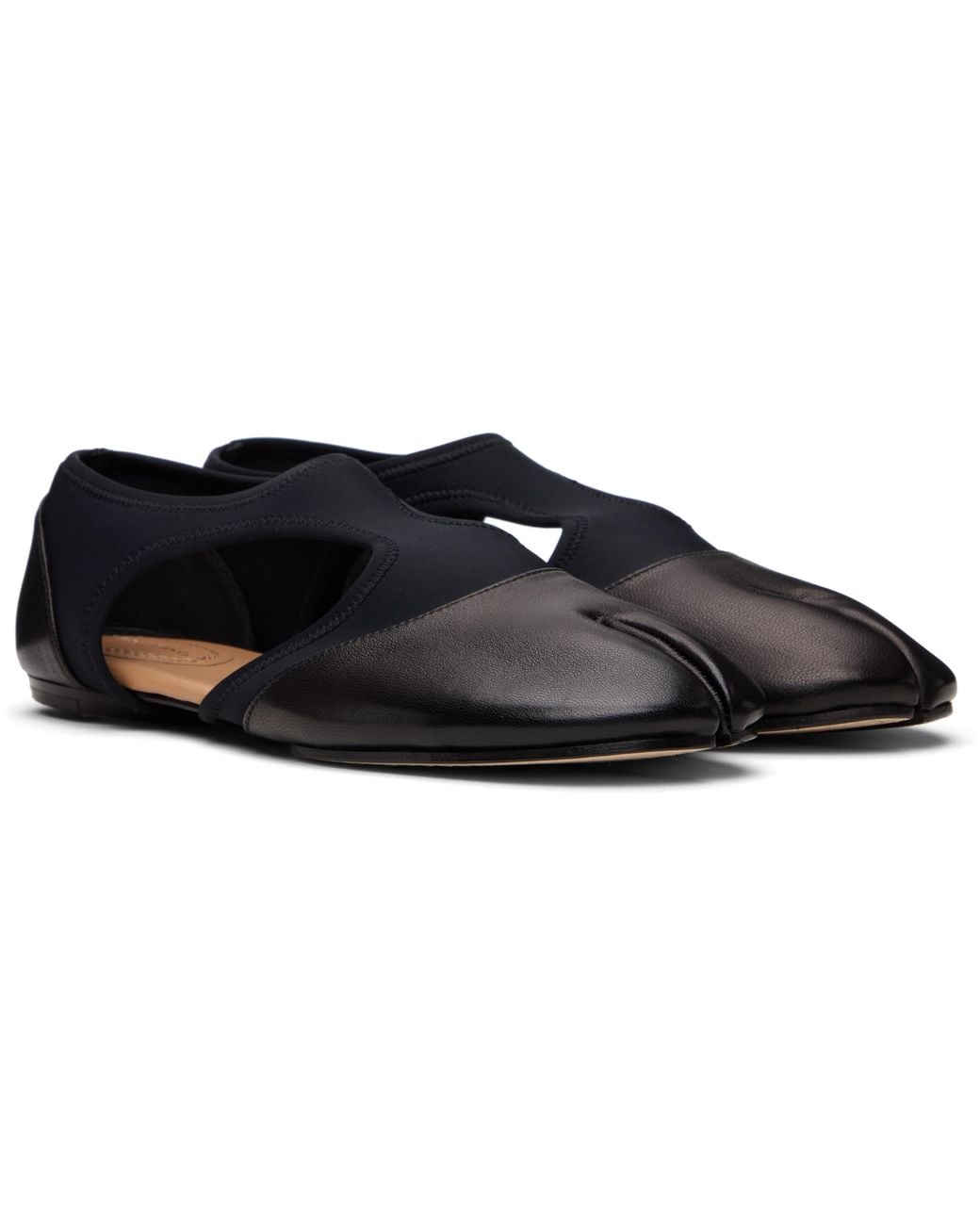 Maison Margiela Black Tabi Jazz Slippers