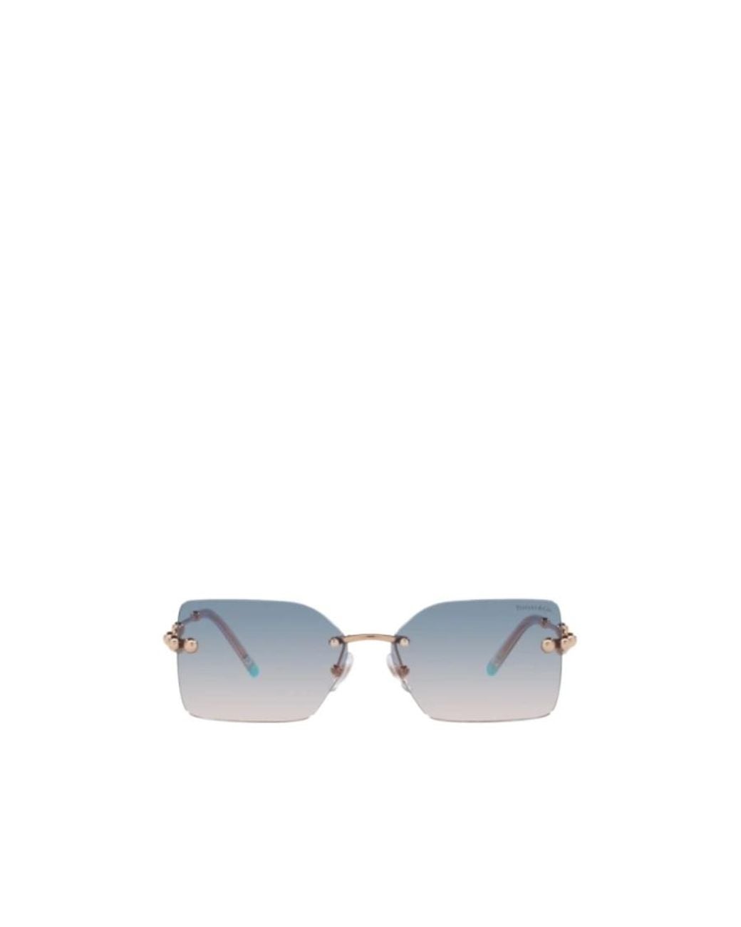 Tiffany & Co Blue Rectangle Frame Sunglasses