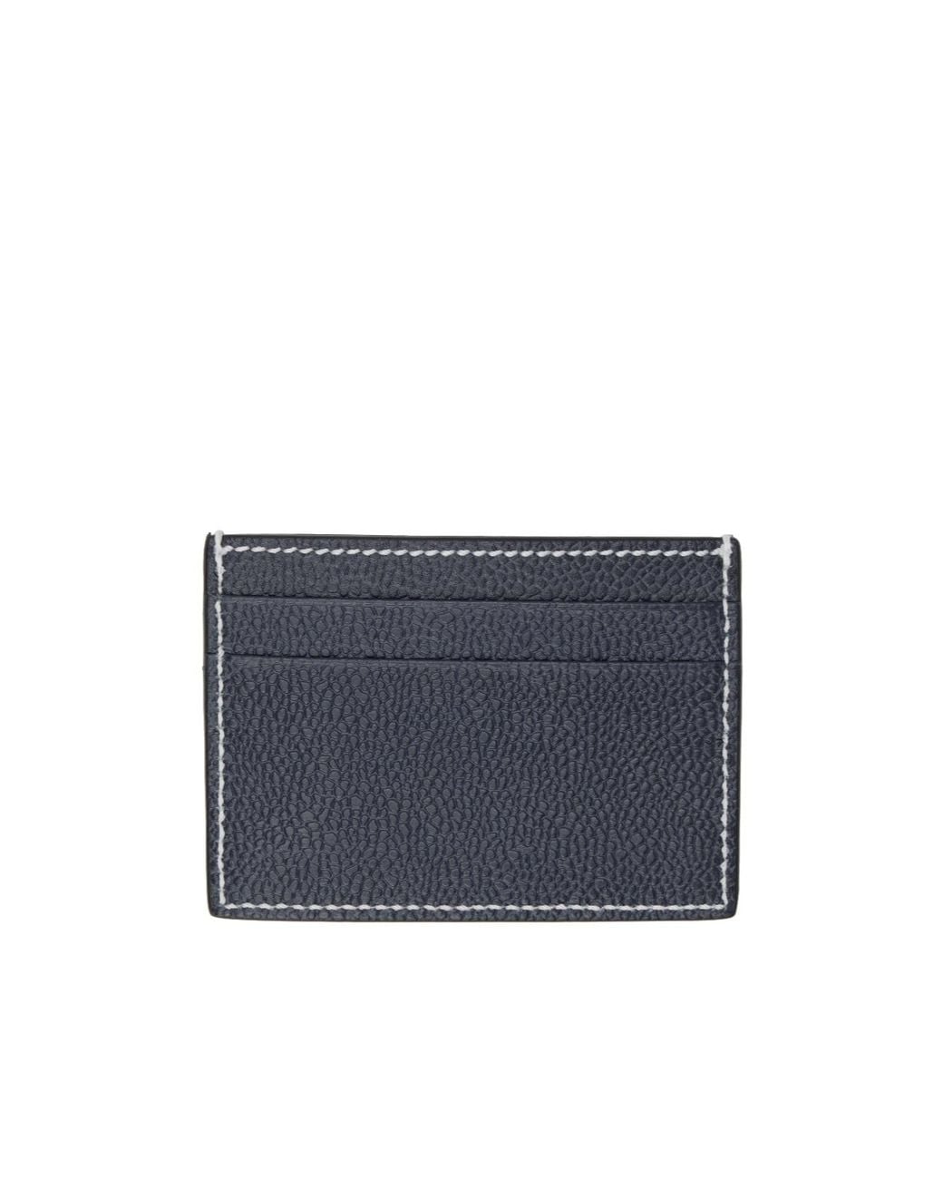 Thom Browne Blue Logo Card Holder for men